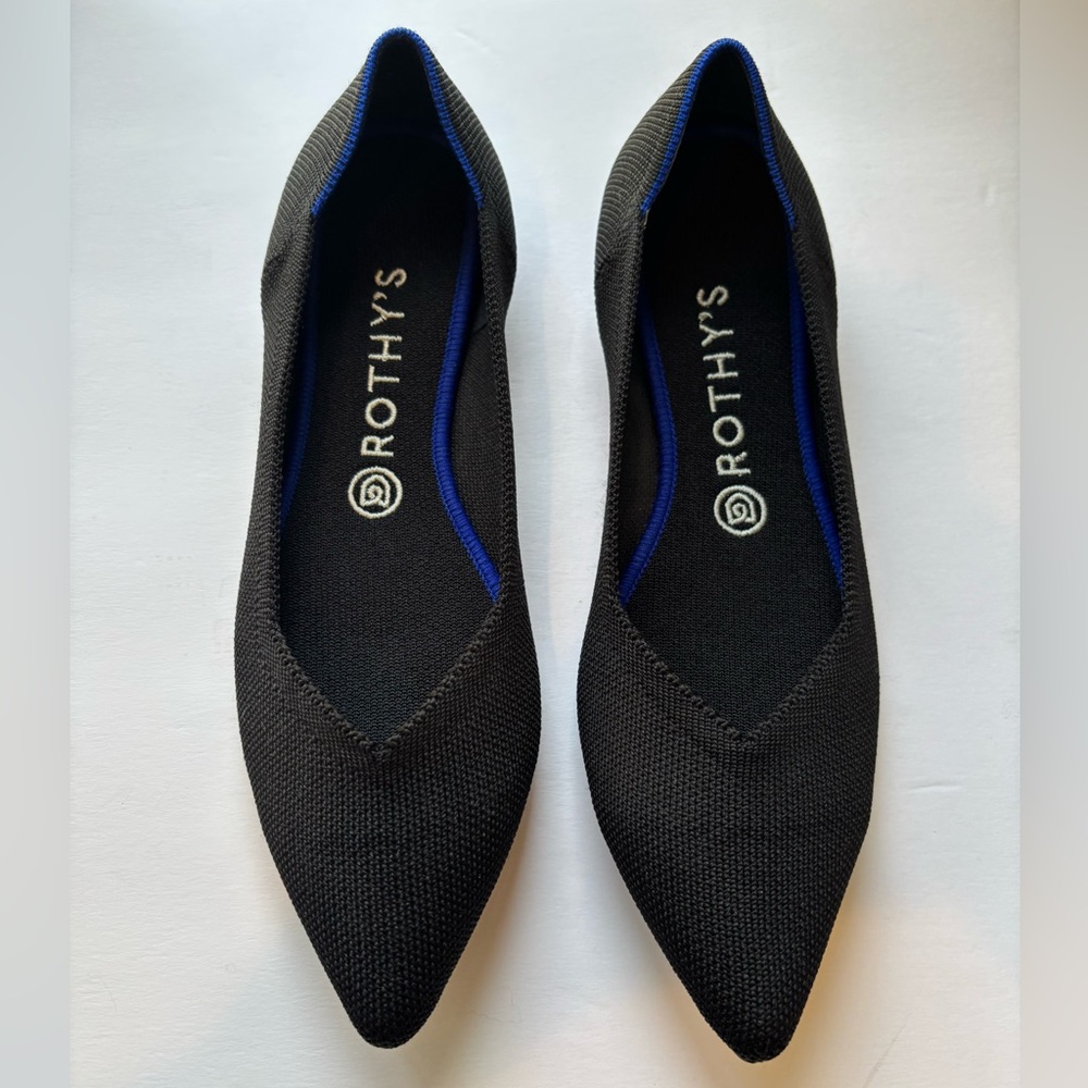 Rothy's The Point Black Size 9 Authentic with Insoles